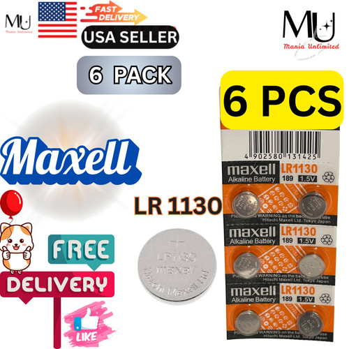 6pcs maxell fresh stock lr1130 - maxell,